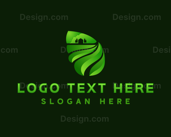 Field Landscaping Lawn Logo