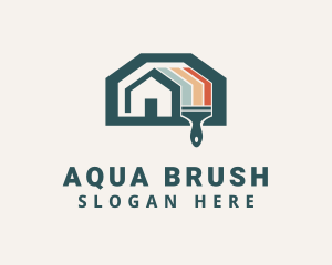 Paint Brush House Painting logo design