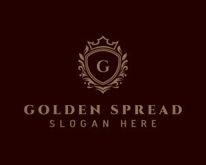 Luxury Golden Shield  logo design