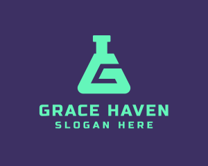 Teal Science Laboratory Letter G logo design