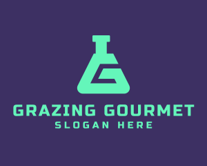 Teal Science Laboratory Letter G logo design