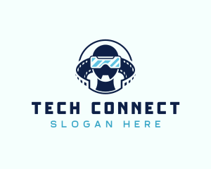 Vr Movie Tech logo design