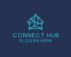 House Circuit Connectivity logo design