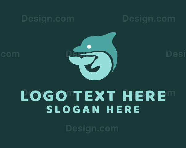 Marine Dolphin Animal Logo