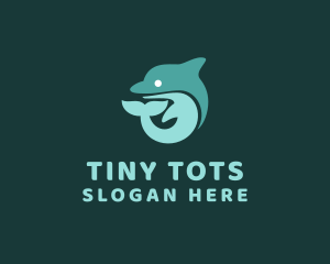 Marine Dolphin Animal  logo design