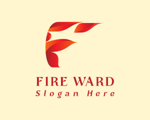 Modern Fire Letter F  logo design