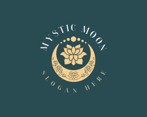 Crescent Lily Moon  logo design