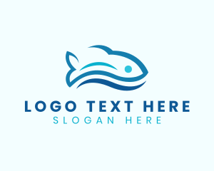 Fish Aquatic Wave logo