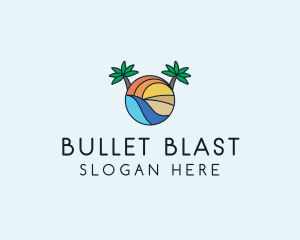 Palm Tree Summer Resort  logo design