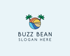 Palm Tree Summer Resort  logo design