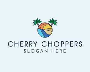 Palm Tree Summer Resort  logo design