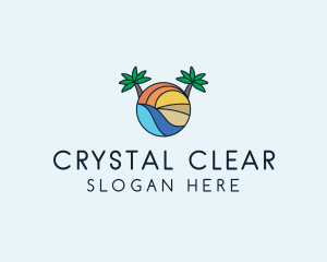 Palm Tree Summer Resort  logo design