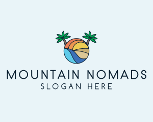 Palm Tree Summer Resort  logo design