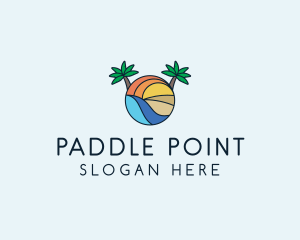 Palm Tree Summer Resort  logo design