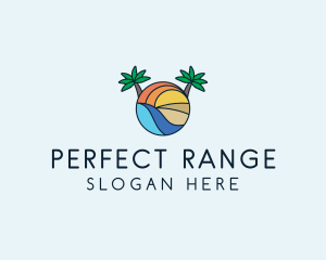 Palm Tree Summer Resort  logo design