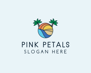 Palm Tree Summer Resort  logo design