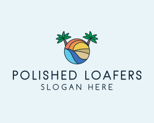 Palm Tree Summer Resort  logo design