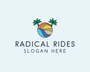 Palm Tree Summer Resort  logo design