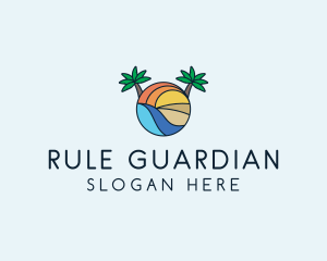 Palm Tree Summer Resort  logo design