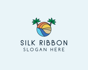 Palm Tree Summer Resort  logo design