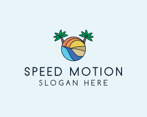 Palm Tree Summer Resort  logo design