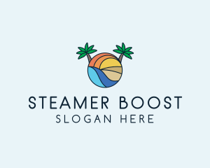 Palm Tree Summer Resort  logo design