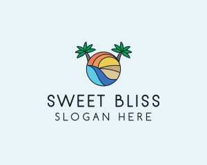 Palm Tree Summer Resort  logo design