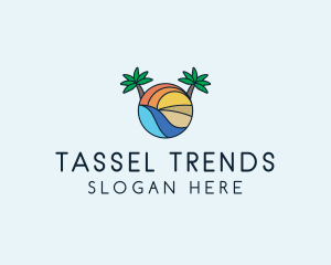 Palm Tree Summer Resort  logo design