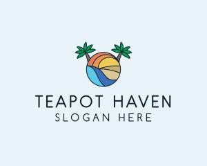 Palm Tree Summer Resort  logo design