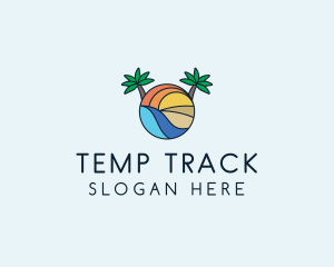 Palm Tree Summer Resort  logo design