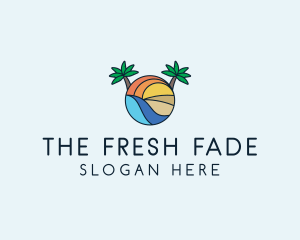 Palm Tree Summer Resort  logo design