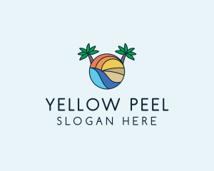 Palm Tree Summer Resort  logo design