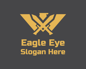 Golden Eagle Warrior Crest logo