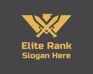 Golden Eagle Warrior Crest logo