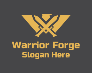 Golden Eagle Warrior Crest logo