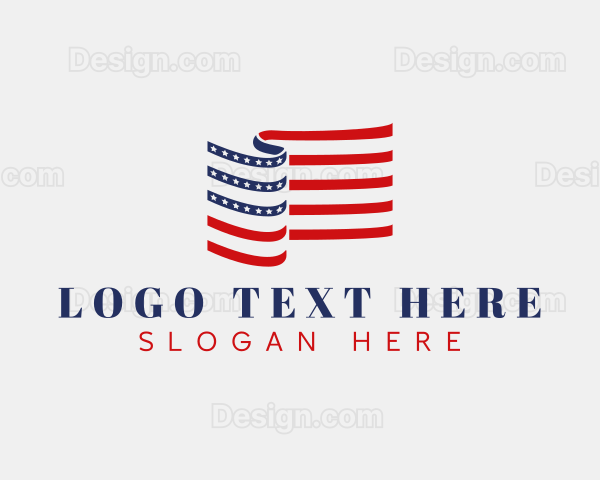 United States Patriotic Flag Logo