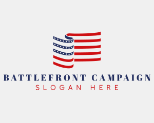 United States Patriotic Flag logo design