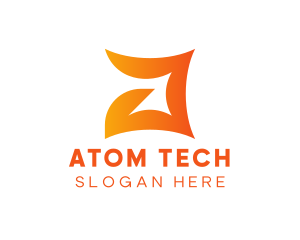 Orange A Tech logo design