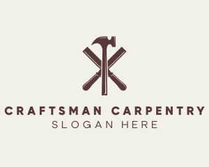 Hammer Chisel Carpentry logo design