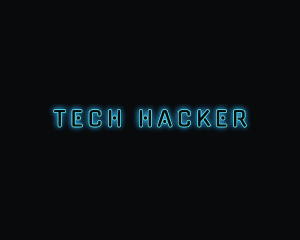 High Tech Neon hacker  logo design