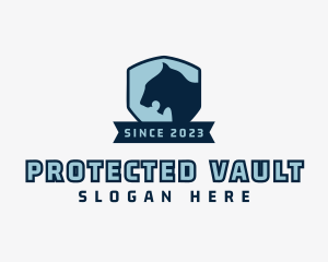 Animal Feline Shield logo design