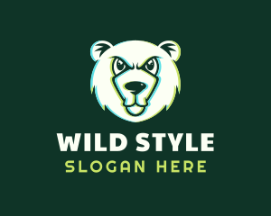 Wild Bear Anaglyph logo design