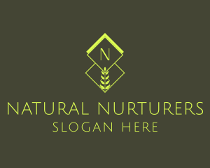 Natural Organic Plant logo design