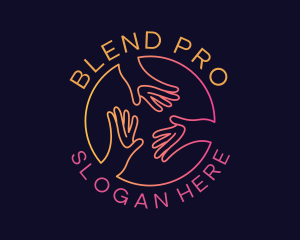 Social Hand Support logo design