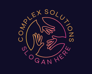 Social Hand Support logo design