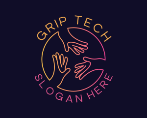 Social Hand Support logo design