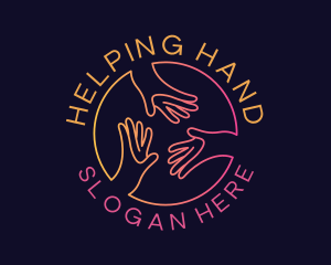 Social Hand Support logo design