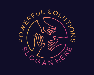 Social Hand Support logo design