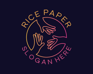 Social Hand Support logo design