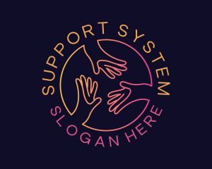 Social Hand Support logo design